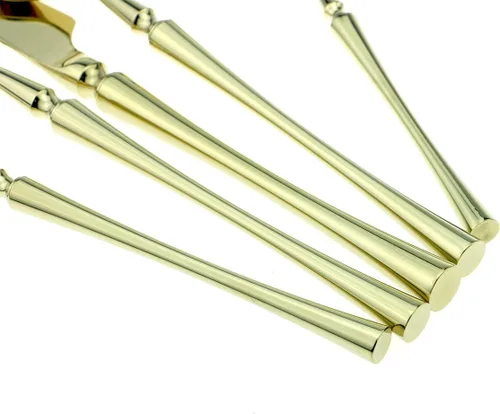 Miniatura 3 de JASHII Juego de cubiertos de lujo de 20 piezas de acero inoxidable 18/10 para 4 personas, incluye cuchillo de cena, tenedor, cuchara, apto