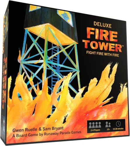 Runaway Parade Games Juego de mesa Fire Tower Edición Deluxe - Lucha contra el fuego con fuego en este juego de estrategia competitivo y de ritmo
