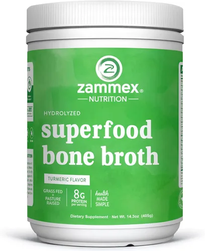 Miniatura 9 de Zammex Polvo de Proteína de Caldo de Hueso, Carne de Res Alimentada con Pasto Puro, Polvo de Proteína de Vainilla, Suplemento de Colágeno