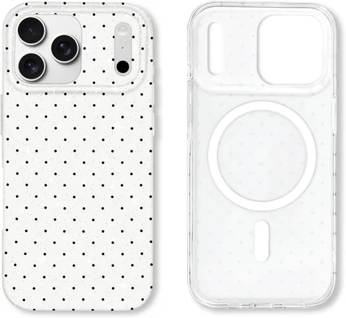 Miniatura 44 de Hython Funda para iPhone Air, diseño estético de lunares lindos, funda simple de 6.5 pulgadas, delgada, antiarañazos, parachoques de TPU suave, a