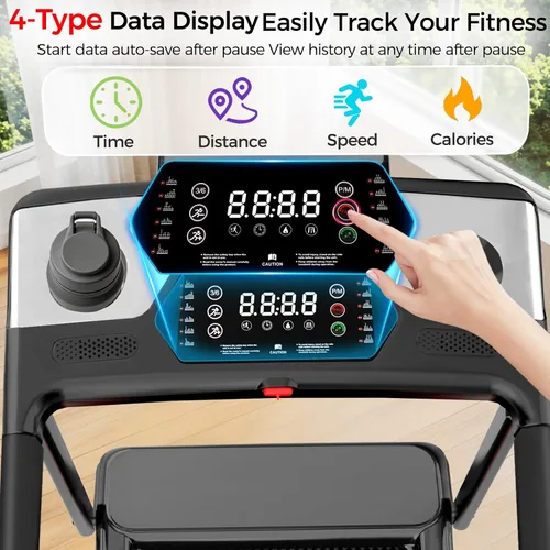 Miniatura 3 de Foldable Treadmill for Home, 3-in-1 Walking Pad with 13% Incline Handle Bar, 300LBS Capacity, 3.0HP Quiet Brushless, Small Treadmills for Small