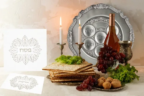 Miniatura 2 de Bolsa de Afikoman de Pascua bordada con diseño de hoja de plata para Pascua, 10 pulgadas de satén con cremallera bolsa de Afikomen