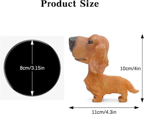 Miniatura 6 de Perros de juguete con cabeza móvil para decorar el auto., dachshund Perro salchicha