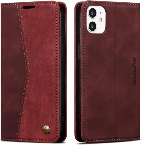 Miniatura 8 de QLTYPRI Para iPhone Air Case Wallet Con Tarjetero, Vintage PU Cuero Kickstand Cierre Magnético A Prueba De Golpes Folio Libro Funda Para IPhone 17