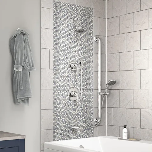 Miniatura 3 de Symmons 9606-PLR-1.5-TRM Origins - Bañera de 2 manijas y 1 regadera con 1 rociador de ducha de mano en cromo pulido (válvulas no incluidas)