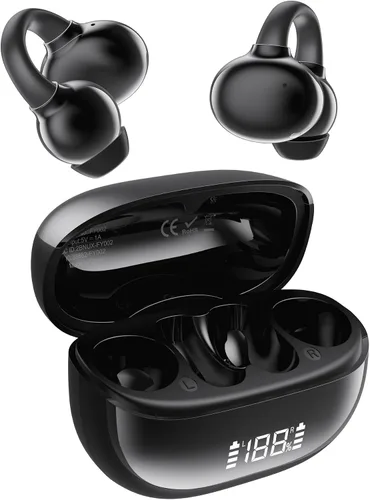 Auriculares inalámbricos 2026, Bluetooth 6.0, diseño de clip de oreja abierta para un uso cómodo y seguro, duración de la batería de 50 horas,