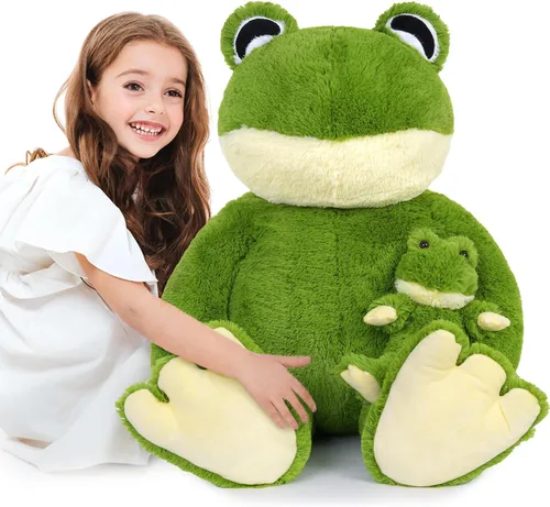 Miniatura 14 de MorisMos Oso de Peluche Gigante Animal de Peluche con Osos Bebé, 35.4'' Oso Grande de Peluche Mamá, 3 Pequeños Osos de Peluche Animales de Peluche a