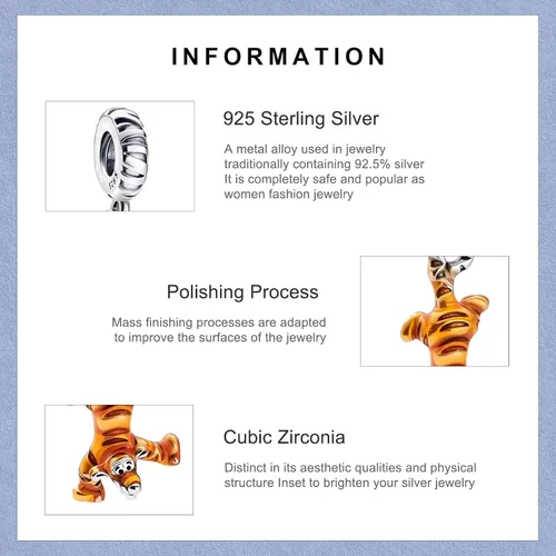 Miniatura 21 de Dijes de plata de ley 925 con diseño de oso dorado para mujer, pulseras y collares, regalos para familiares y amigos, 3 piezas/paquete