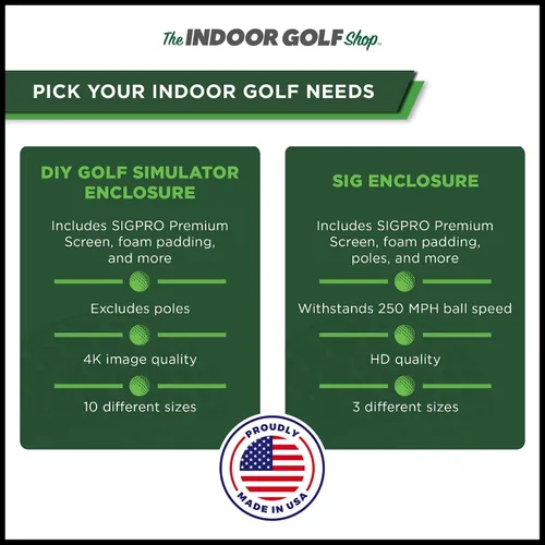Miniatura 8 de The Indoor Golf Shop DIY Golf Simulator Enclosure - Easy-Setup Golf Simulators for Home - Includes SIGPRO Premium Impact Golf Screen, Enclosure