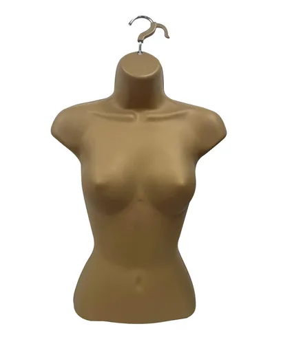 Miniatura 7 de Maniquí femenino con espalda hueca y cuerpo apilable con ganchos para colgar para exhibición de camisetas, encimera, ferias de manualidades, fotos