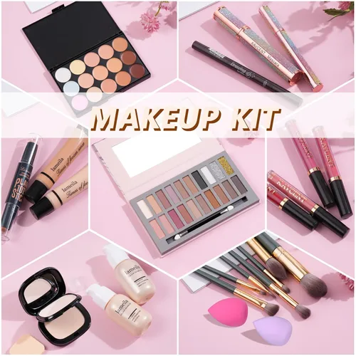 Miniatura 7 de Juego de maquillaje Kit de maquillaje para mujeres Kit completo Juego de maquillaje para adolescentes y mujeres Paleta de sombras de ojos Brillo