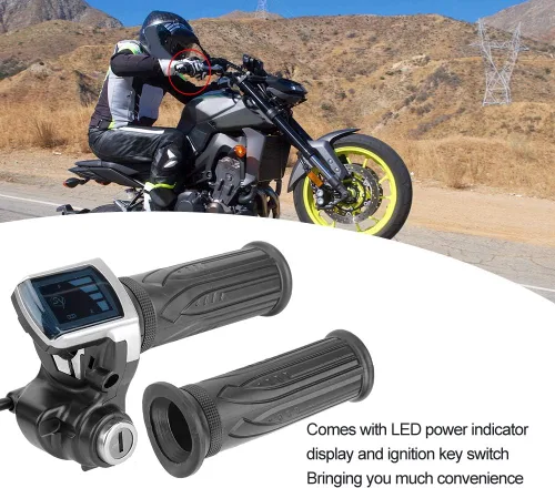 Miniatura 6 de Acelerador de Bicicleta Eléctrica, Agarre del Acelerador, Bloqueo del Acelerador de Motocicleta, Acelerador de Media Torsión para Bicicleta