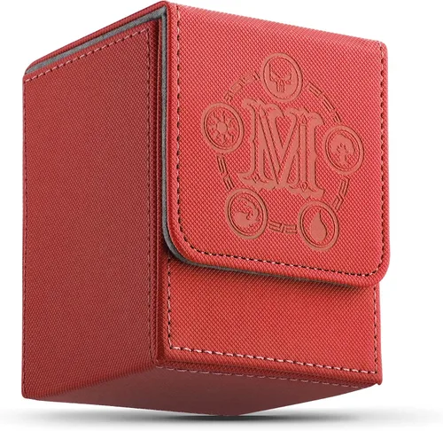 Miniatura 9 de Caja de cubierta TCGUARD para almacenamiento de cartas MTG, con capacidad para 100 o más cartas con funda individual, forro de microfibra y caja
