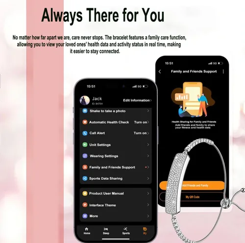 Miniatura 7 de Pulsera inteligente con monitoreo de salud 24/7 5ATM impermeable, oxígeno en sangre, frecuencia cardíaca, HRV, monitor de sueño, diseño delgado