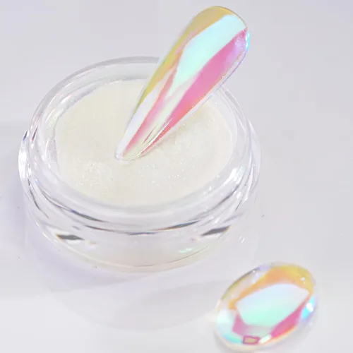Miniatura 8 de Pretty Diva Polvo de uñas cromado Moonlight, polvo para uñas cromado de unicornio y sirena, polvo de uñas Aurora con efecto iridiscente, pigmento