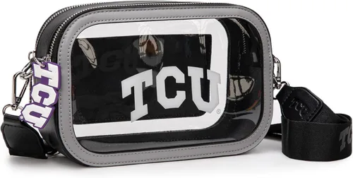 Miniatura 12 de Montana West NCAA Bolsa transparente para eventos de estadio, bolsos para fanáticos de los deportes con correa de nailon ajustable, bolsillo