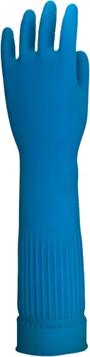 Miniatura 3 de ETERNA Guantes extra largos, guantes para limpieza de lavandería, cocina y hogar, efecto cepillo en los dedos, longitud más larga con funda