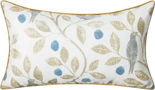 Miniatura 46 de VOGOL Juego de 2 fundas de almohada, 18 x 18 pulgadas, patrón de pájaros verdes, estampado de flores y pájaros verdes, fundas de cojín para cama