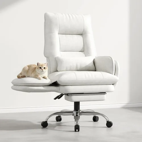 Miniatura 8 de Silla de oficina Criss Cross, reposabrazos abatibles para mascotas y sentarse con patas cruzadas, silla ergonómica ejecutiva