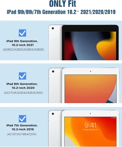 Miniatura 2 de TiMOVO Funda inteligente delgada para iPad 10.2 para iPads de 9ª/8ª/7ª generación, funda protectora translúcida de PC dura con soporte, color blanco