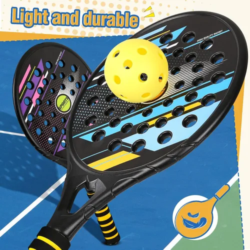 Miniatura 6 de Juego de pelota de pepinillo para niños, raqueta de tenis impermeable con orificio de aire, juguetes de playa para niños y adultos, familia, 2