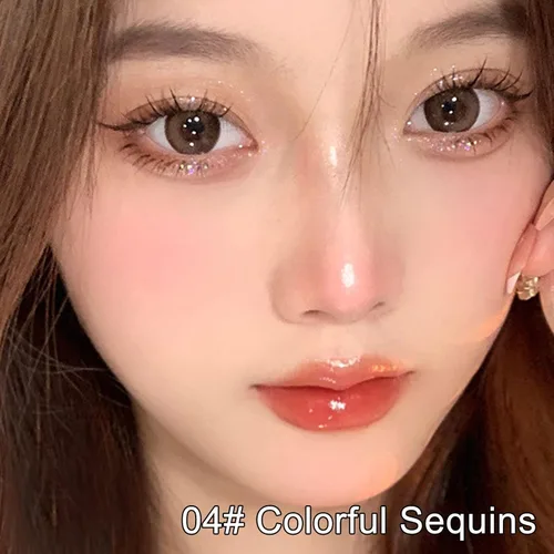Miniatura 5 de Erinde Maquillaje delineador de ojos con purpurina líquida, delineador de ojos metálico brillante, resistente al agua, brillo debajo de la sombra
