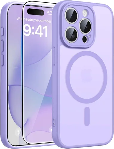Miniatura 105 de FNTCASE Funda para iPhone 13 Pro: Fundas magnéticas translúcidas mate delgadas con protector de pantalla de vidrio templado