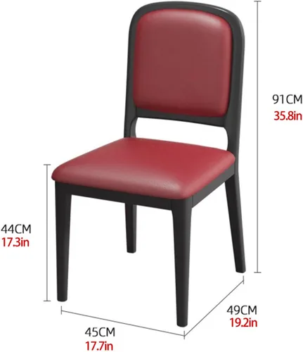 Miniatura 3 de Solid Wood Dining Room Chairs Minimalist,Kitchen Chairs with Soft Padded Back,Living Room Chair for Office Reading,Wood Frame,Armless Vanity