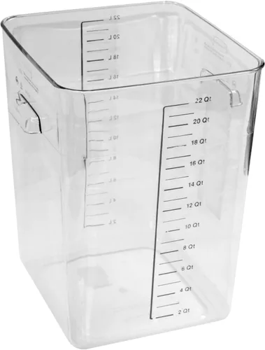 Miniatura 15 de Rubbermaid Commercial Products Contenedor de almacenamiento de alimentos cuadrado para ahorrar espacio 12 cuartos de galón transparente