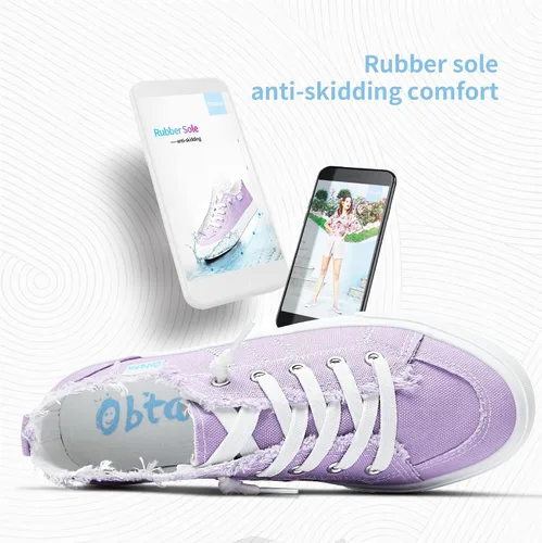Miniatura 6 de Obtaom Play Tenis de lona para mujer, sin cordones, a la moda, blanco desgastado y estampado de leopardo