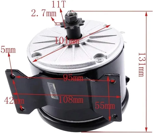 Miniatura 3 de TDPRO JCMOTO 36 V 350 W cepillado velocidad motor y controlador conjunto para scooter eléctrico Go Kart bicicleta e bicicleta triciclo ciclomotor
