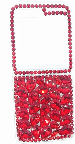 Miniatura 7 de Aikukiki Funda para Galaxy Z Flip 5, Galaxy Z Flip 5 5G, 3D hecha a mano con piedras deslumbrantes de cristal con diamantes brillantes para Samsung