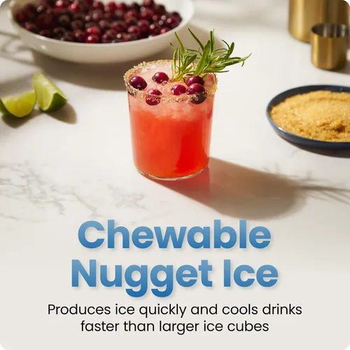 Miniatura 3 de Iceman by Chefman Nugget Ice Maker - Máquina para hacer hielo de guijarros, 26 libras en 24 horas, lista en 6 minutos, cesta de hielo extraíble