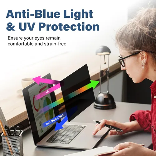 Miniatura 7 de SenseAGE Filtro magnético de pantalla de privacidad para MacBook de 12 pulgadas, protector de pantalla de privacidad antiluz azul y reflejos, filtro