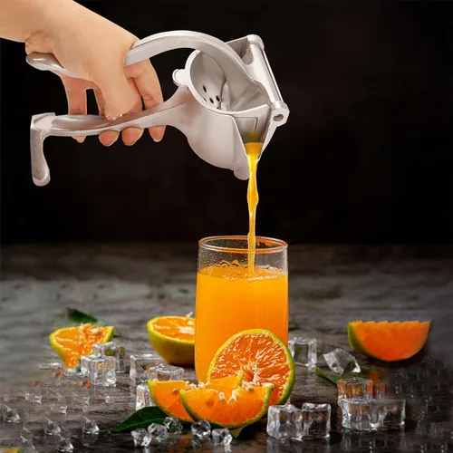 Miniatura 3 de Exprimidor de jugo manual, exprimidor de frutas manual con filtro de semillas, extractor manual de mano de aleación de aluminio resistente