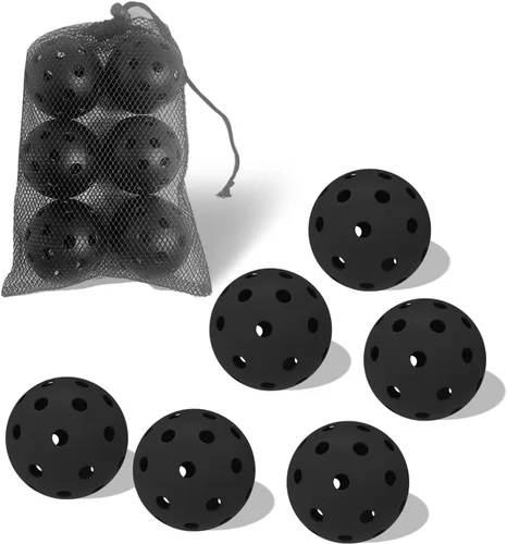 Paquete de 6 pelotas de pickleball deportivas para exteriores - 40 pelotas de pickleball - Bolas de pickleball de EE. UU. aprobadas por USAPA -