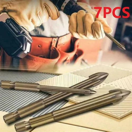 Miniatura 6 de Herramienta de perforación universal eficiente multifuncional Cruz YG6X aleación Broca Punta de vidrio Azulejo Mármoles Herramientas Eléctricas Dr