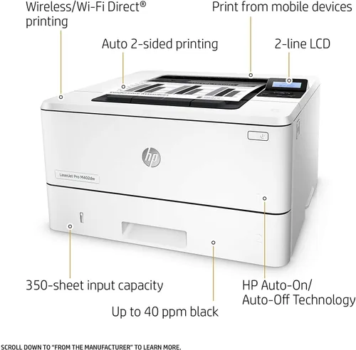 Miniatura 3 de HP Laserjet Pro M402n - Impresora láser con Ethernet integrado, lista para reabastecimiento de Amazon Dash (C5F93A)