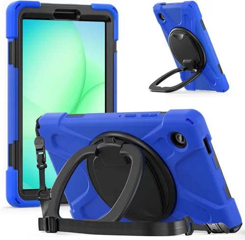 Miniatura 161 de 360 Rotation Case for Galaxy Tab ActivePro/Tab Active4 Pro/Active 5 Pro 10.1" Sturdy Cover Rotate Ring Stand Shoulder Carrying Strap Hand Strap