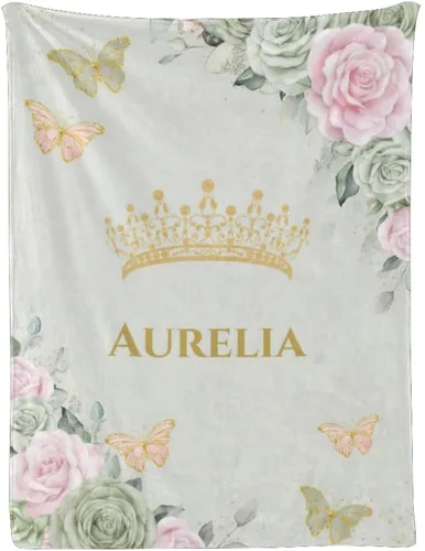 Miniatura 25 de Mantas de bebé personalizadas con nombre, manta de bebé personalizada para niñas, regalos de bebé, manta suave y cálida para recepción de pañales