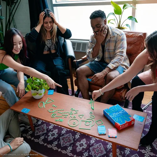 Miniatura 7 de Glyphics, juego creativo de fiesta familiar, usa formas y haz que todos adivinen las palabras en tu tarjeta, juego de palabras de adivinanzas