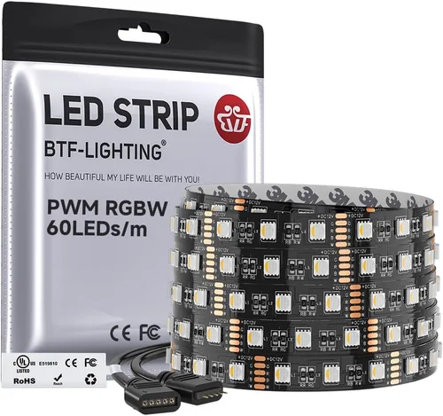 Miniatura 13 de BTF-LIGHTING Tira de luz LED IP68 impermeable para exterior RGBW 5050SMD RGB+Blanco cálido (3000K-3500K) 4 colores en 1 CC12V 16.4 pies 5m 60LED/m