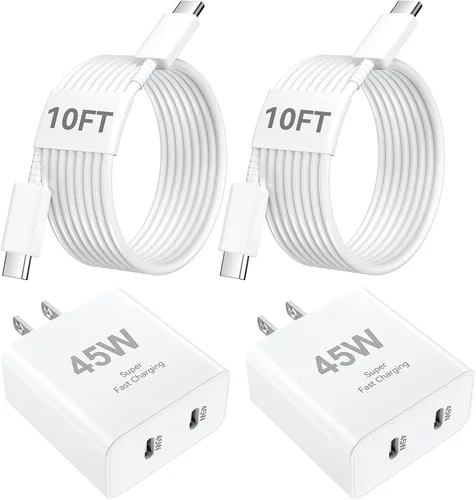 Miniatura 10 de Cargador para iPhone 17, 16, 15, carga rápida, PD de 45 W, cable USB C de 10 pies para iPhone 17/16/15 Pro Max, cable largo de carga con bloque