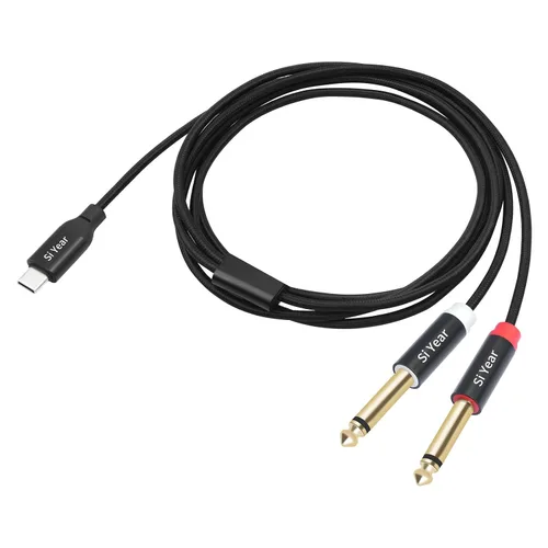 Miniatura 12 de Cable de audio USB C a 0.138 in, TRS de 1/8 pulgadas a USB tipo C Aux para altavoz estéreo de automóvil, cable auxiliar compatible con iPhone 15, 16