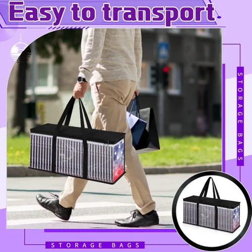 Miniatura 3 de Paquete de 12 bolsas de almacenamiento de DVD de PVC transparente para DVD, CD, álbumes, libros, caja VHS, fundas de películas, discos