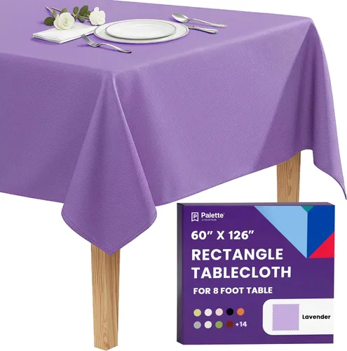 Miniatura 138 de Gee Di Moda - Mantel rectangular de 60 x 84 pulgadas – Mantel rectangular de poliéster lavable para mesa de 5 pies