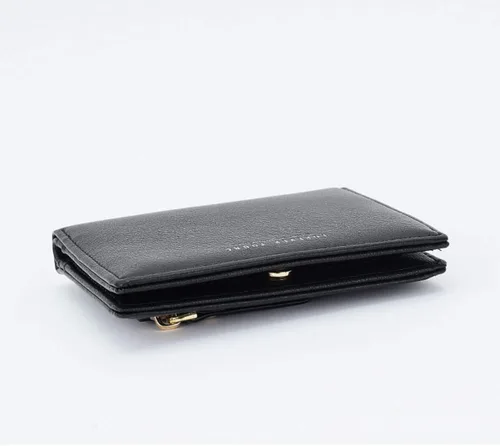 Miniatura 4 de AnnabelZ Billetera pequeña de cuero plegable para mujer, mini monedero corto