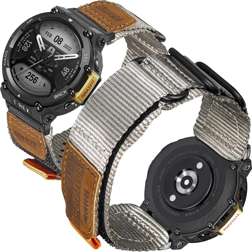 Miniatura 4 de torbollo Compatible con Amazfit T-Rex/T-Rex Pro/T-Rex 2, correa de reloj de nailon duradera, correa de grado militar con aro y bucle hebilla
