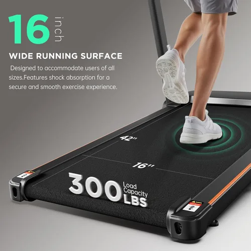Miniatura 5 de YUEJIQI 3220S Treadmills for Home, 15% Auto Incline, 3.5HP Quiet Brushless, 300Lbs Capacity, 16"x42" Wide Running Belt, Max 8.5 MPH, One-Touch