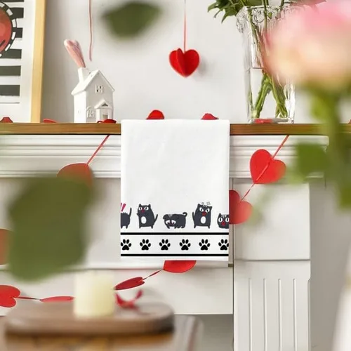 Miniatura 3 de Divertidas toallas de cocina para gatos, toallas de mano con patas de gato, paño de microfibra de secado rápido para cocina, toallas de mano